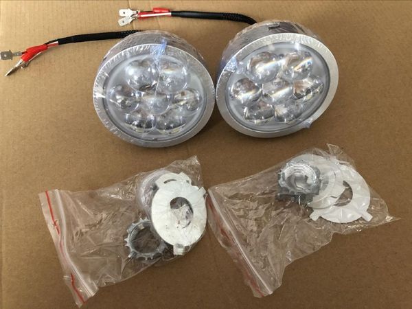 

car headlights 12v universal 3.0 inch high beam led fog lamp/ with evil eyes light