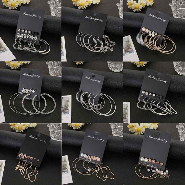 

punk trendy golden oversize geometric round circle hoop earrings for women girl fashion simulated pearl wedding gift & huggie, Golden;silver