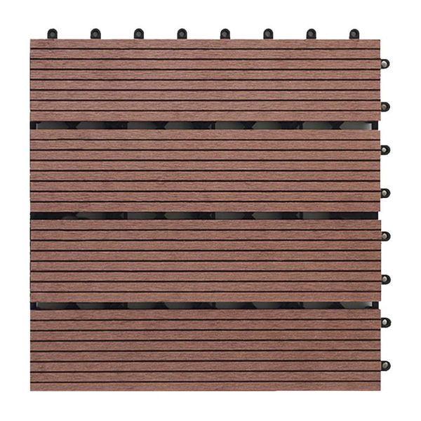 

wall stickers 1pc outdoor wood floor waterproof garden splicing decor (coffee)