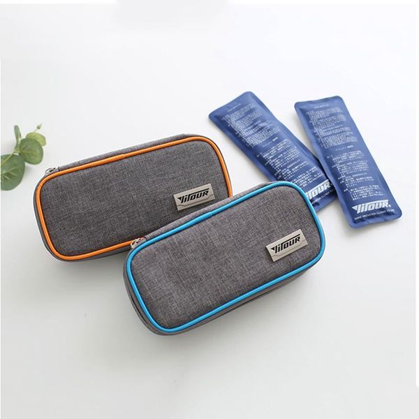 

ice packs/isothermic bags 1set portable cooling bag pack thermal cooler refrigerator bolsa termica 4-24 degree centigrade display