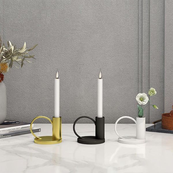 

candle holders european style 1/3 pcs metal geometric holder dining table wedding el party home decoration gift