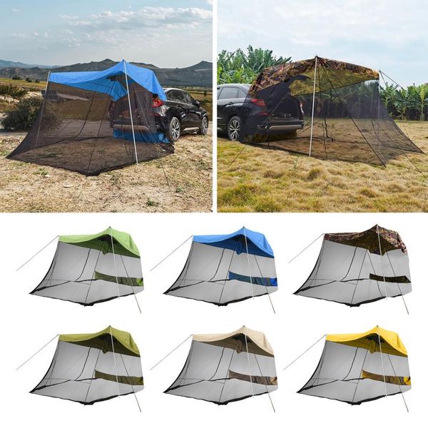 

tents and shelters foldable extension tent car for suv 3-4 person outdoor picnic lightweight sunshade backpacking hiking tour canopy