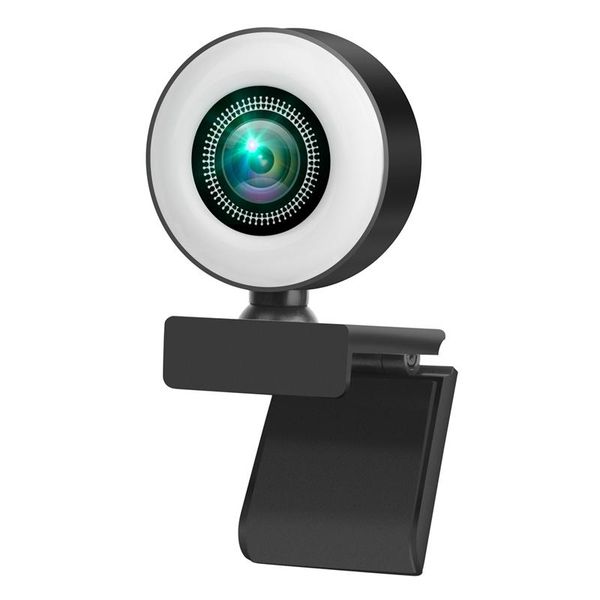 

webcam ring light adjustable web camera auto focus built-in mic for live broadcast webcams