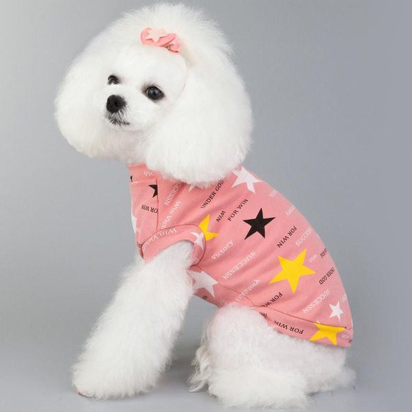 

dog apparel cat vest pet puppy t-shirt pentagram pajamas night shirt for dogs cats small medium 2 colors