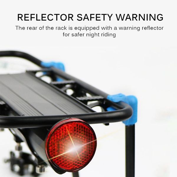 

bicycle rack bike rear shelf cycling luggage carrier trunk road mtb cargo support light reflective plate bracket car & truck racks