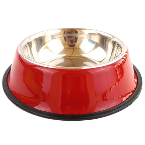 

pet bowl stainless steel non-slip feeder water for dogs cats cat bowls & feeders