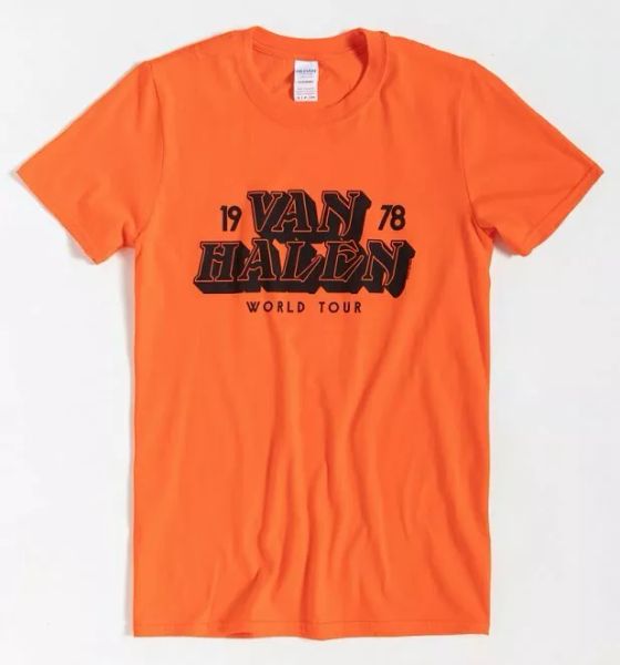 

official orange van halen t-shirt, White;black