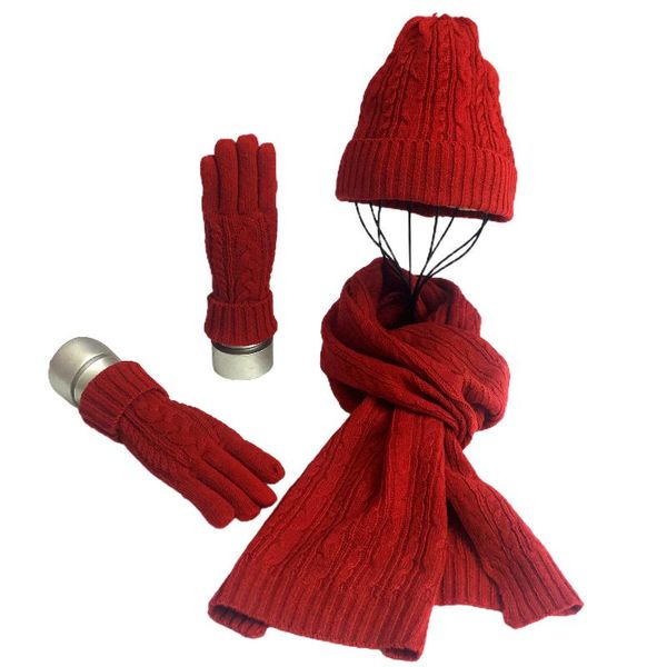 

hats, scarves & gloves sets women hat scarf set elastic fashion outdoor sports thick warm winter soft gift casual windproof cable knit skiin, Blue;gray