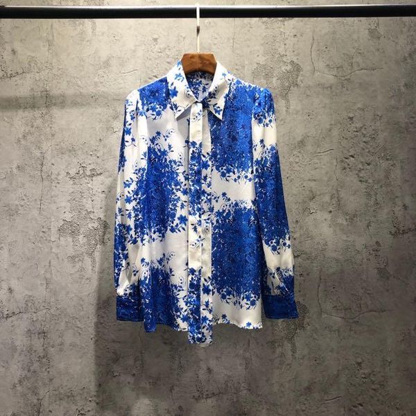 

women's blouses & shirts xz701273 fashion 2021 runway luxury european design party style clothing, White