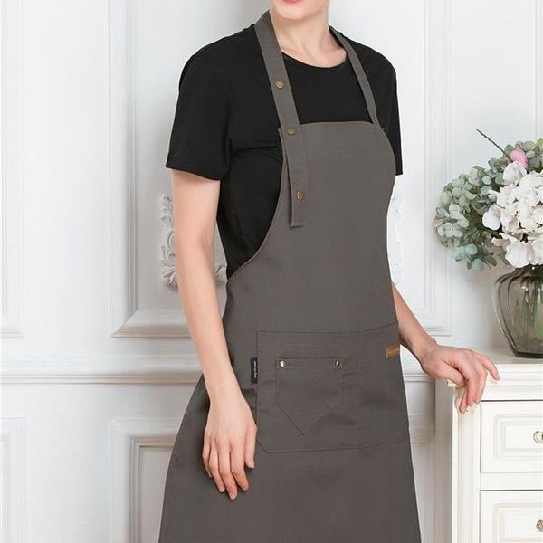 

aprons solid cooking kitchen apron for woman men chef waiter cafe shop bbq hairdresser bibs accessory