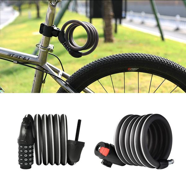 

bike locks 5-digit bicycle alloy lock steel cable code portable anti-theft sturdy mtb road accessories