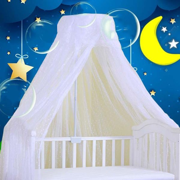

crib netting universal mosquito net for baby bi-parting mesh dome tent elegant canopy infant curtains a cot liftable