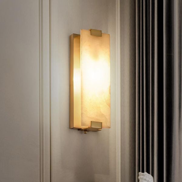 

wall lamp fss modern marble copper gold light luxury living room tv background bedroom bedside aisle