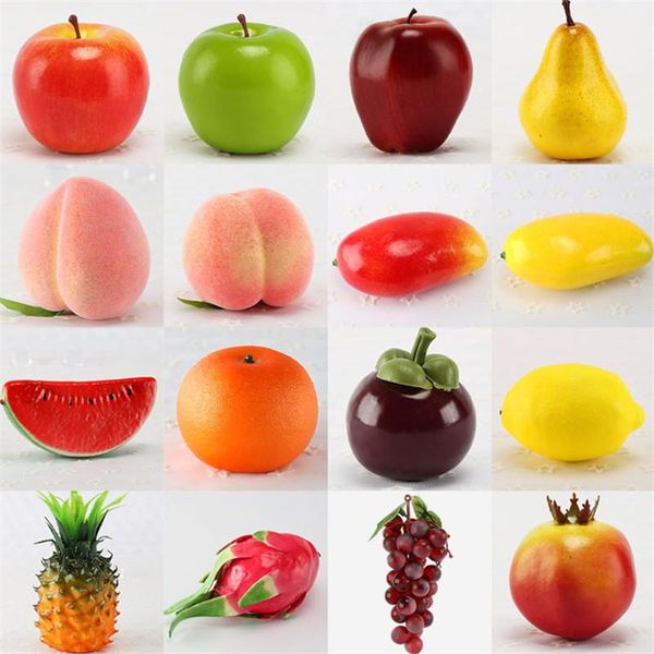 

party decoration piece creative artificial fruits pu apple pear orange fake decorative cute dining-table adorn decorations