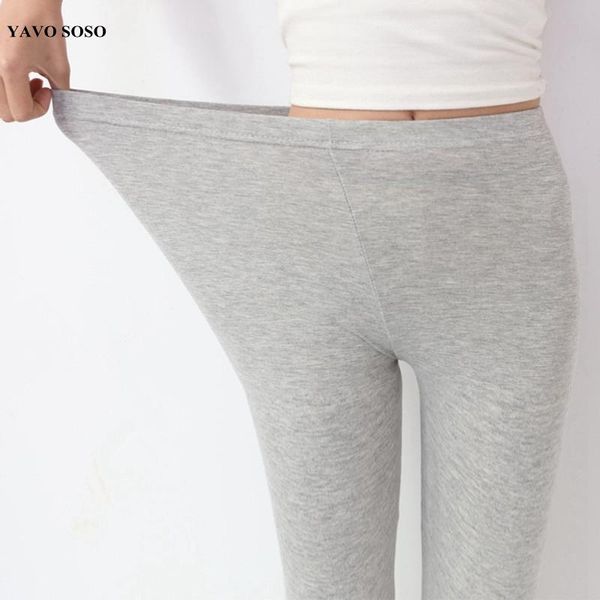 

women's leggings yavo soso arrival women big size modal candy colors 11 fertilizer plus 7xl pants, Black