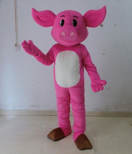 Хэллоуин милый свинья талисман костюм высокого качества мультфильм плюшевые аниме тема персонаж рождественские взрослые размеры рождения вечеринка на открытом воздухе