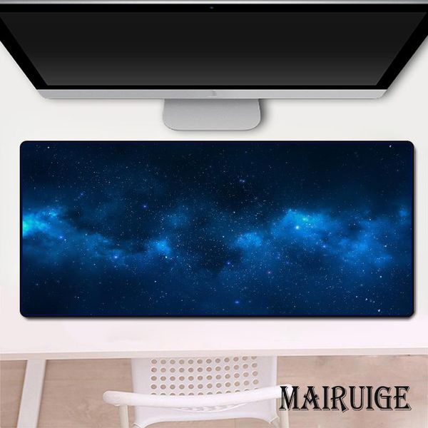 

mouse pads & wrist rests 900x400mm blue large pad computer table gamer keyboard non-slip art mousepad pc lapgaming accessories desk mat