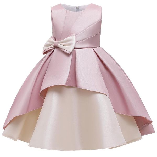 

girl's dresses yoliyolei fashion ball gown princess dress with bow kids birthday party evening performance for children clothing, Red;yellow