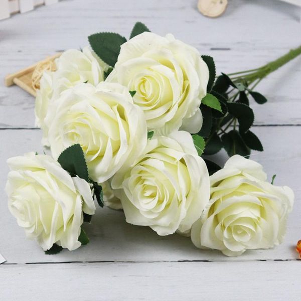 

decorative flowers & wreaths 46cm rose pink silk peony artificial flower bouquet 10 big buds fake suitable for family wedding decoration ind