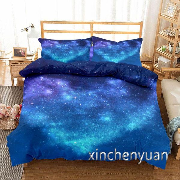 

bedding sets starry sky pattern 3d printed duvet cover set twin full  king size bed linens bedclothes for young k49