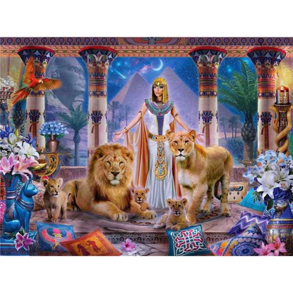 

diamond painting canvas size 5d diy full square/round lion family embroidery beads sets mosaic woman animal stitch picture