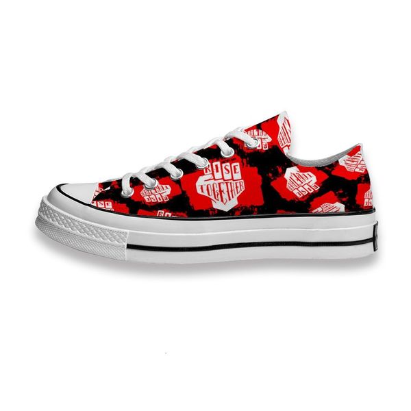 

custom printed sho rise together red fist sneakers low mens womens skateboard sport footwear diy trainers canvas casual shoe