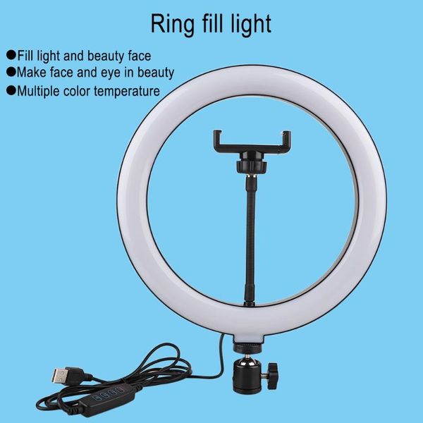

26cm ring light 10'' video lamp dimmable led selfie annular usb pography beauty for makeup studio live flash heads