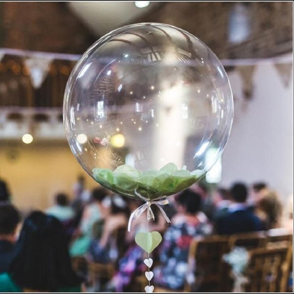 

factory outlet christmas decoration 5pcs 18/20/24/36inch luminous transparent bobo bubble ballons wedding birt fazj