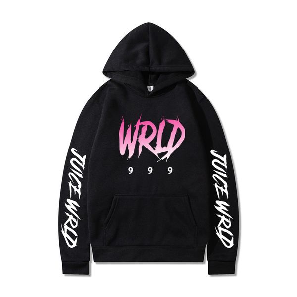 

juice wrld hoodies men sweatshirts fleece hooded harajuku hip hop casual men women hoodie pullovers hoody, Black