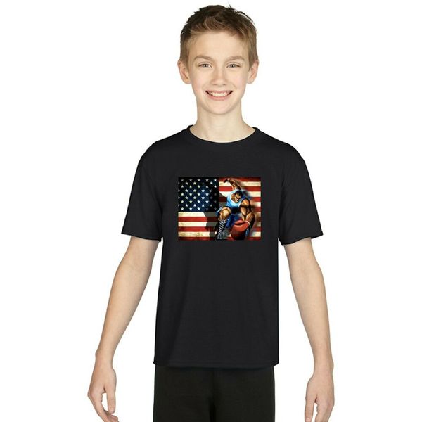 

boy t-shirt video game balrog playstation xbox, White;black