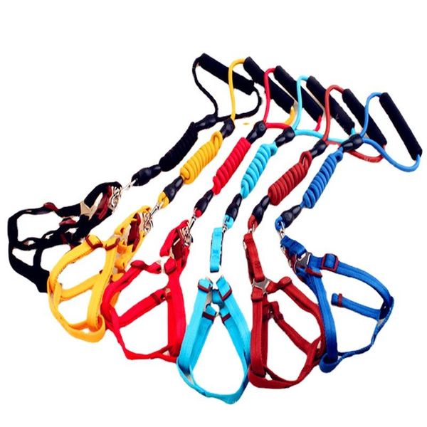 

dog collars & leashes pet nylon collar traction rope leash chest strap small medium-sized walking clothes puppy accessories harness