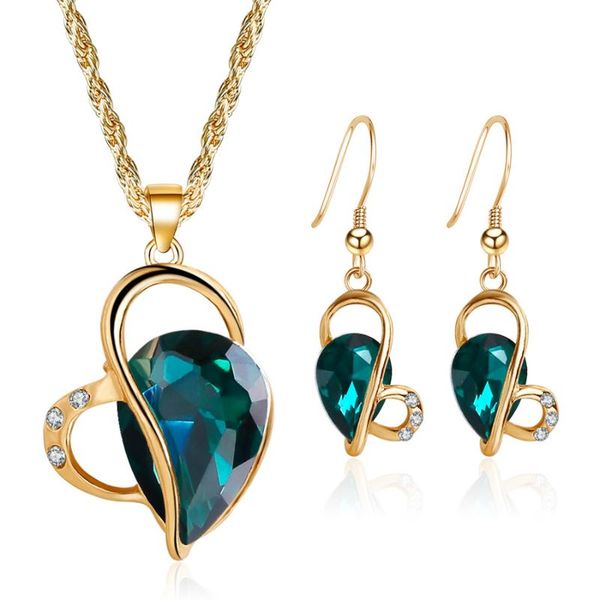 

earrings & necklace tshou173 fashion bride wedding banquet jewelry set, Silver