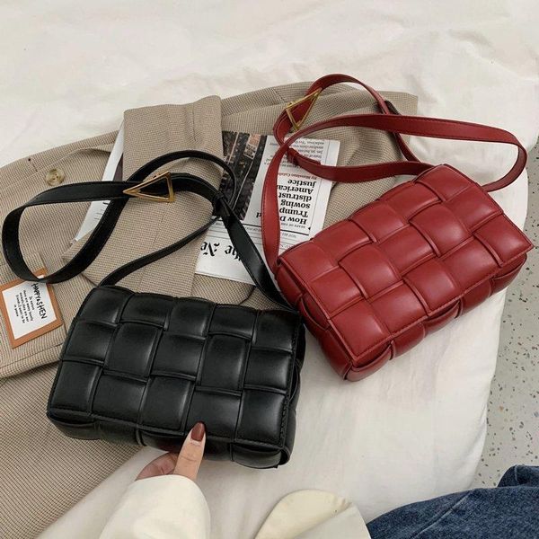 Pu Leather Cube Tofu Bag 2021 Fashion Autumn And Winter Texture Borse a tracolla Tracolla femminile alla moda