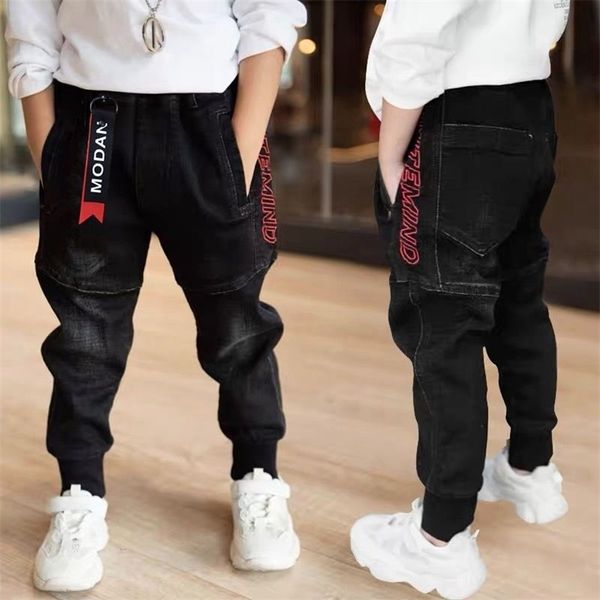 EACHIN Ragazzi Pantaloni Primavera e Autunno Moda Jeans lavati 3-12 anni Bambini Stile coreano Neonato 211103