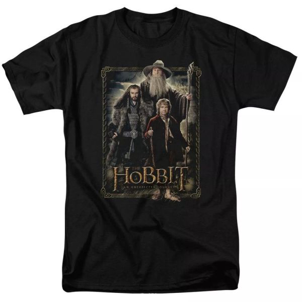 

the hobbit the three t-shirt sizes s-3x new, White;black