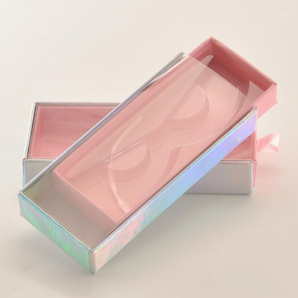 

10/pack wholesale eyelash packaging box lash boxes package custom drawer magnetic pink mink lashes makeup storage case vendors1