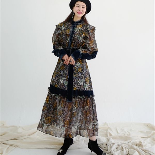 

dress Elegant ruched floral imprint summer chiffon dressed sexy with full v-mango cleavage dresses ong t157, Black;gray