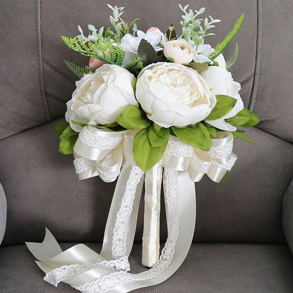 

decorative flowers & wreaths simulation peony bridal bouquet artificial wedding decor
