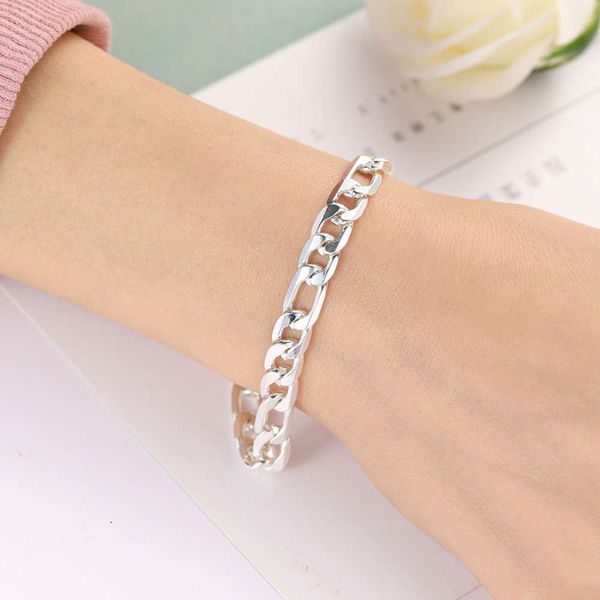 

hand catenary electroplating thick silver bracelet chain jewelry, Golden;silver