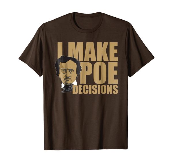 

edgar allan poe raven nevermore decisions tshirt, White;black