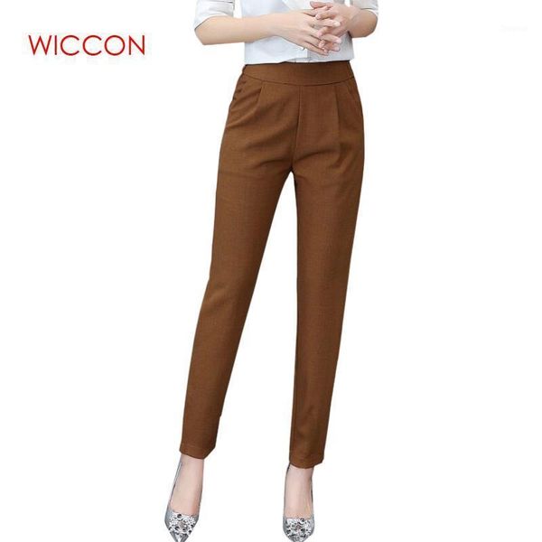 

women's pants & capris female fashion harem spring autumn elastic waist casual slim women work wear trousers, Black;white