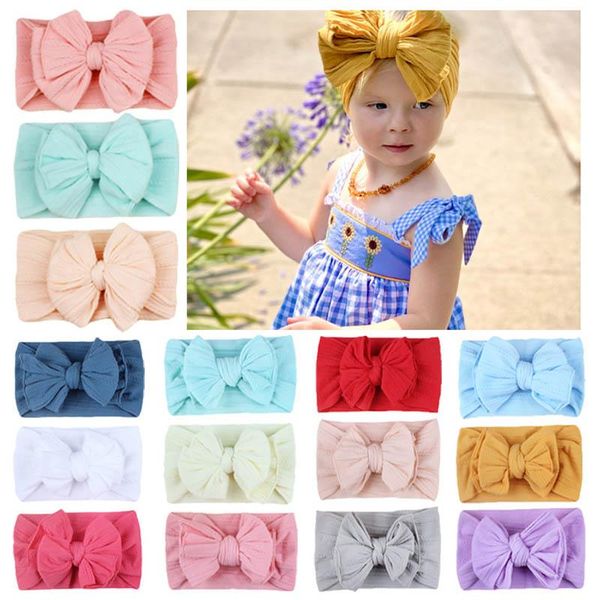 

girls hair accessories baby headbands for children kids head bands 3pcs/set nylon bows bowknot accessory, Slivery;white