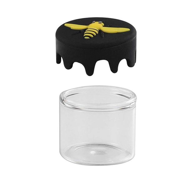 Garrafas de armazenamento 6 ml gota de óleo de silicone padrão de abelha vidro garrafa de fumaça de fumaça de garra de garra de contêiner de contêiner