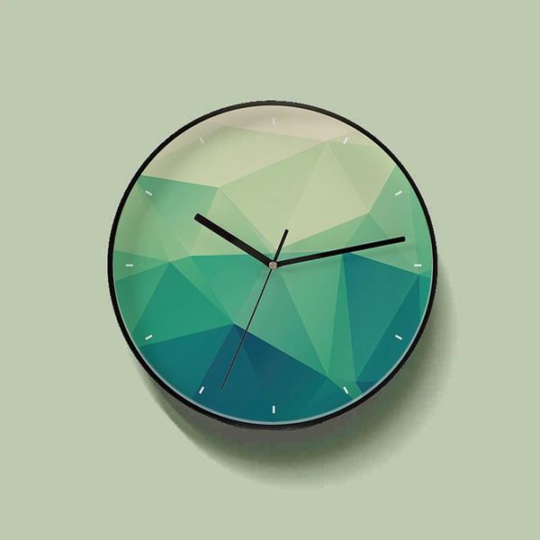 

wall clocks silent colorful digital clock art metal living room unique modern nordic simple relojes de pared de50wc
