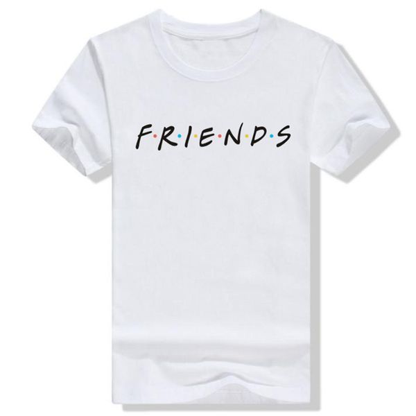 

friends letter t shirt women tshirt casual funny t shirt for lady girl tee hipster drop ship 210426, White