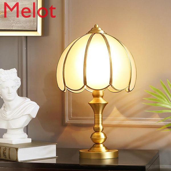 

copper table lamp living room study bedroom bedside creative retro wallpapers