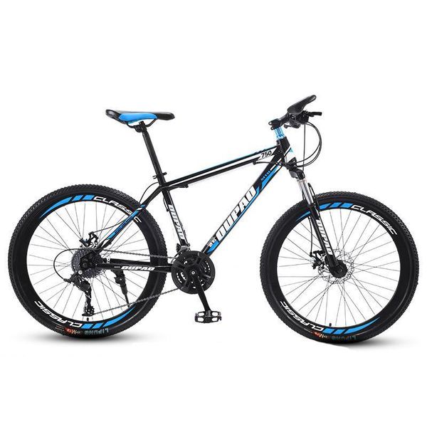

oupao offroad mountain bike 21/24/27 speed carbon steel road bicycle men 26 inch wheel racing spring fork front fork ride