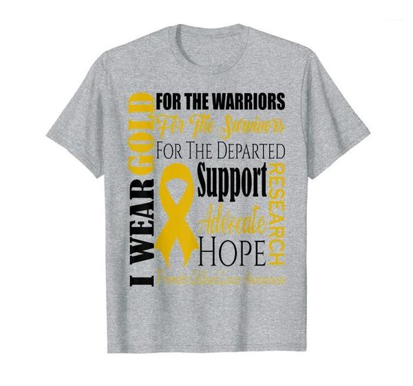 

men's t-shirts childhood cancer awareness t shirt gold for a child fight t-shirt, White;black
