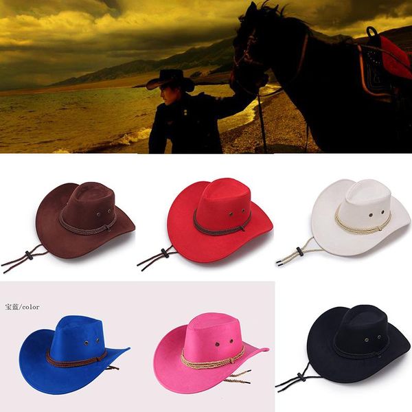 

cloches 2021 sun hat faux leather cowboy men and women travel caps fashion western hats chapeu 9 colors