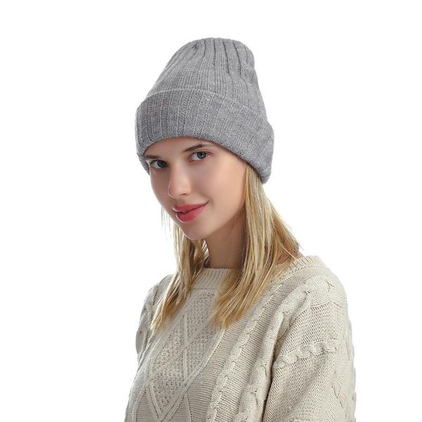 

beanies geebro women fashion soft comfortable solid color lady winter warm elastic skullies hats girls ribbing caps bonnet